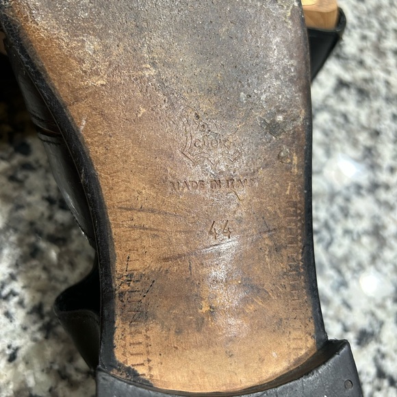 VTG Men’s Closed Toe Sandals Fisherman Gladiator Shoe Black Leather Made Italy - Picture 4 of 4